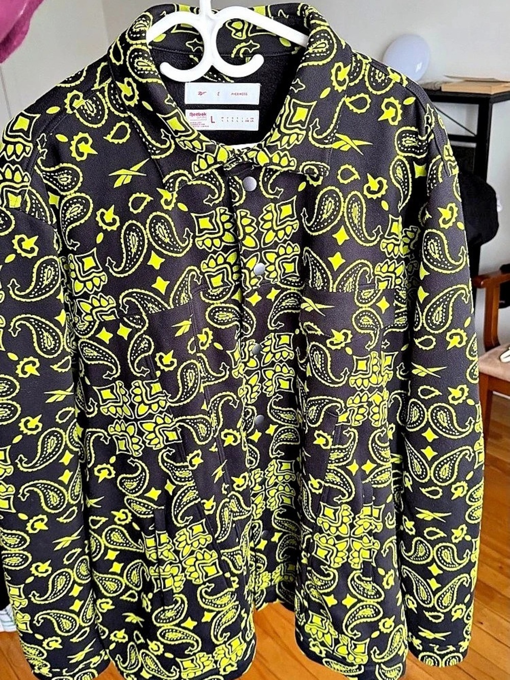 Reebok Paisley Jacket in Black & Green